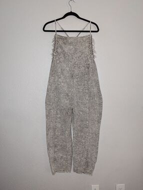 Out From Under Urban Outfitters Gray Brea Acid Wash Knit Jumpsuit Overalls S
